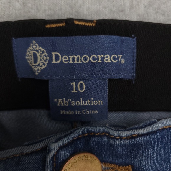 Democracy Ab‎ Solution Jeans Womens Size 10 Ankle Skimmer Denim Stretch Slimming - Picture 3 of 12